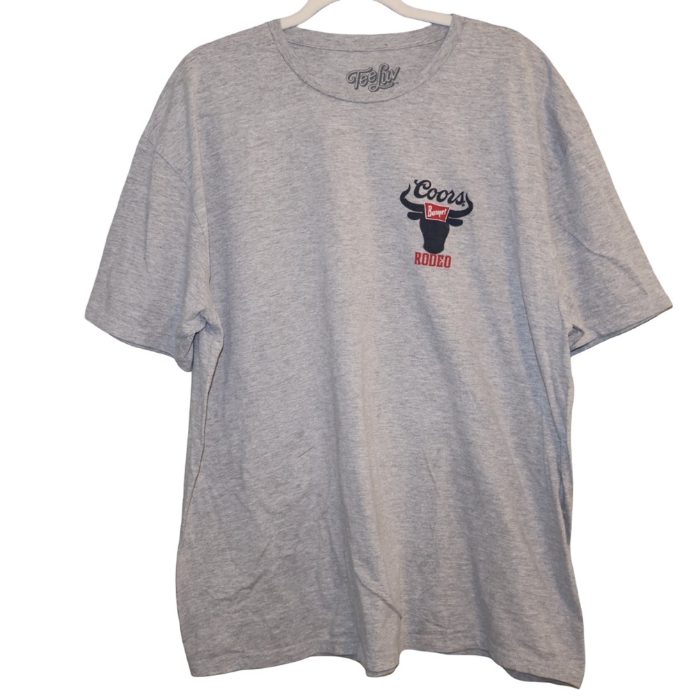 Coors‎ Banquet Rodeo grey short sleeve Tshirt 2XL.